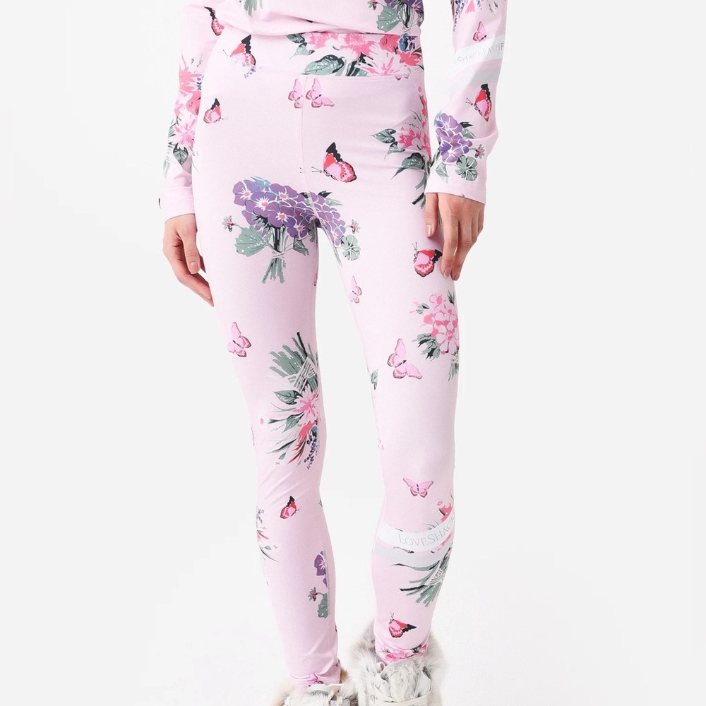 LoveShackFancy x Bogner Fire + Ice women’s Love base layer leggings (NWT)